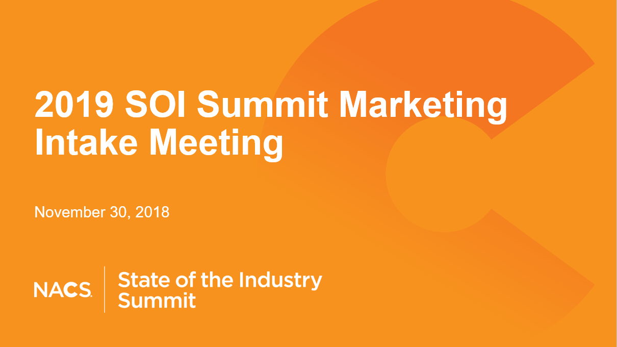 2019 SOI Summit Marketing Planning Meeting Cover Image 1